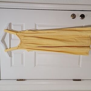 Terry Cloth Polkadot Yellow Dress Size M